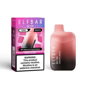 ELFBAR BC 15K - SAKURA GRAPE - VAPE DESCARTABLE 5% - Indy Argentina